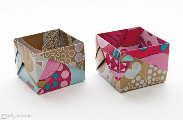 Cómo hacer cajas de origami