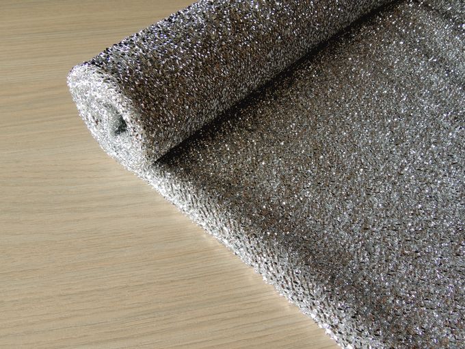 Lame crespo plateado