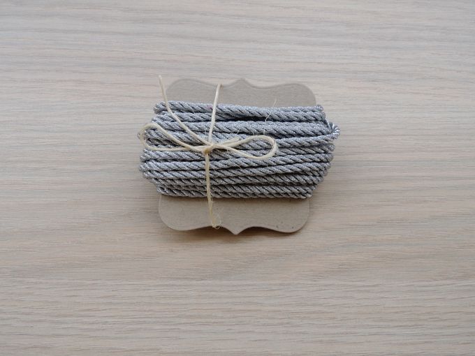 Cordon x 5 mt plateado