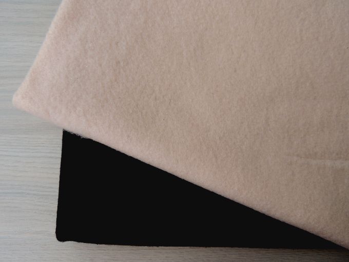 Paño lency o Fieltro x medio metro beige - negro