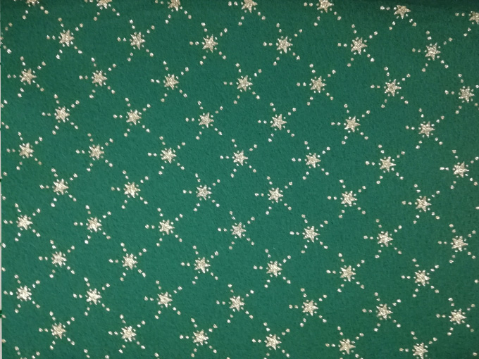 Tela polar (fleece) Navidad verde estrellas doradas