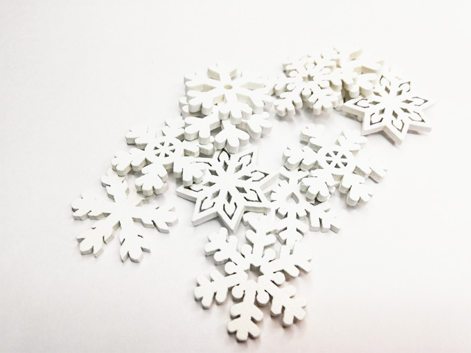 Cristales de nieve de madera