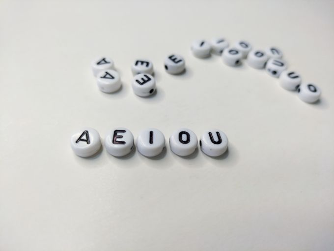 Letras para bisutería y manualidades - vocales