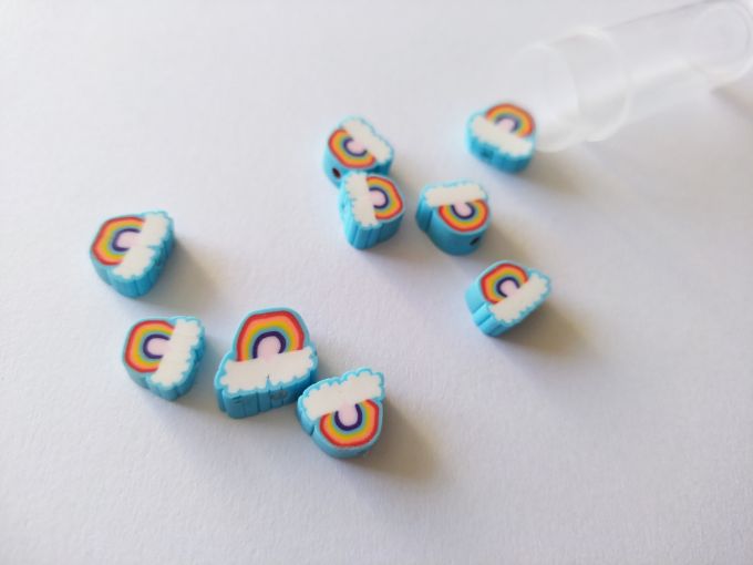 Figura de arcoiris y letras para bisutería y manualidades