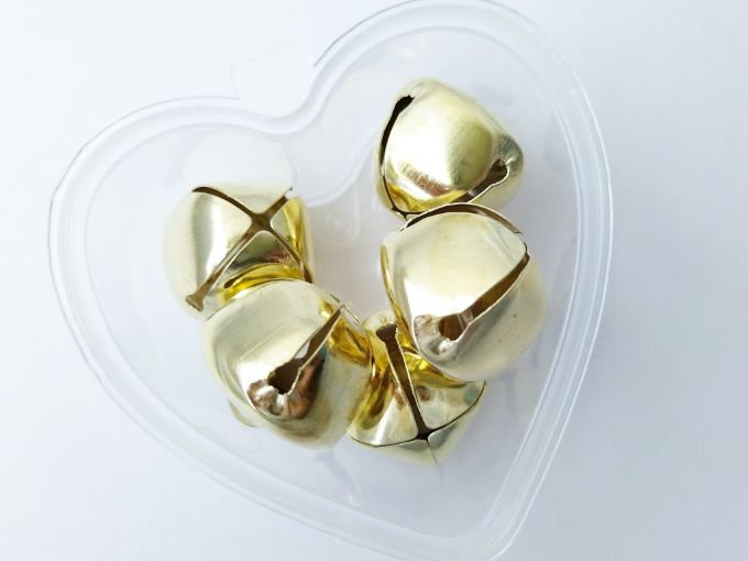 Cascabeles 2 cm dorados x 5 unidades